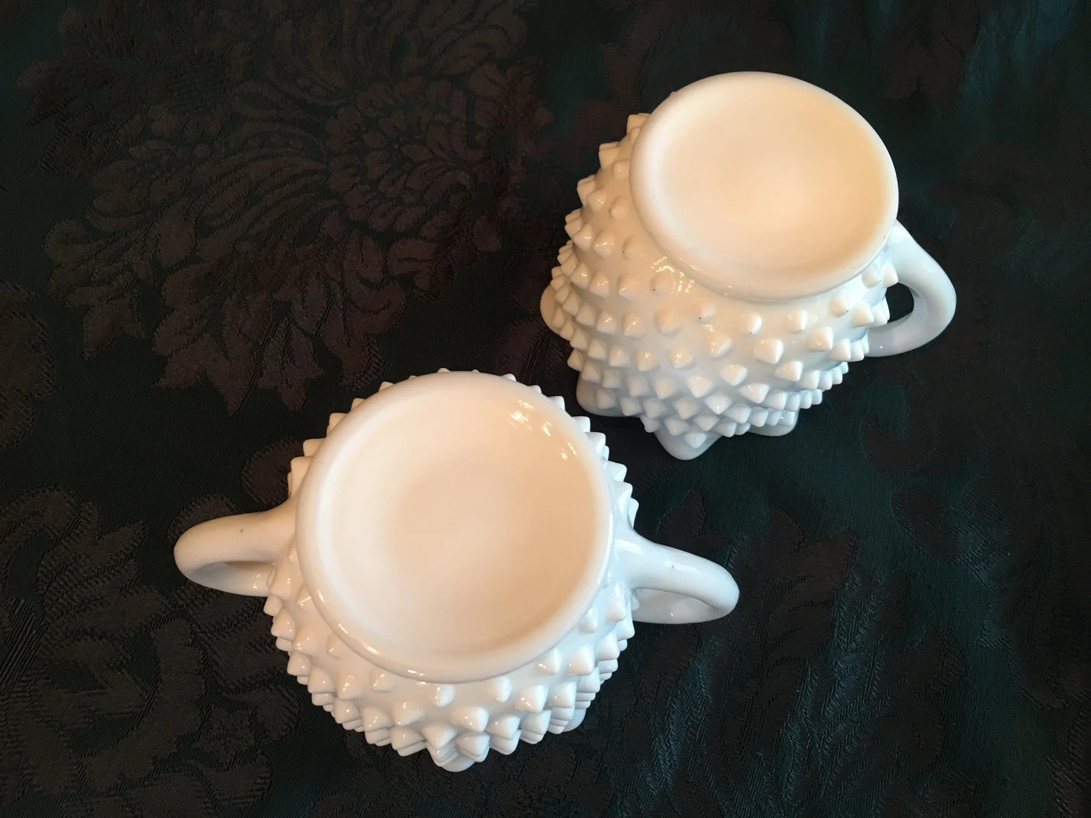 Vintage Fenton Hobnail Milk Glass Cream & Sugar Set Tea Set Shabby Chic Farmhouse Decor Mid Centu... | Etsy (US)