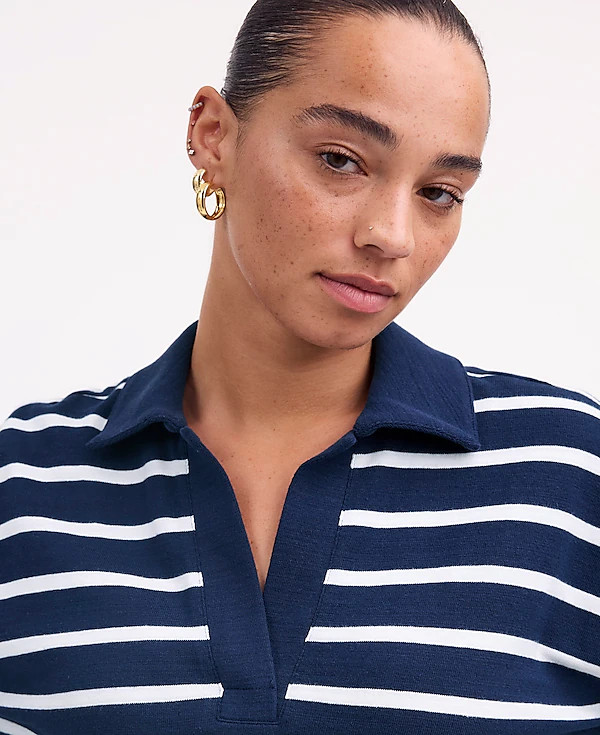 Rugby Polo Tee in Thin Stripe | Madewell