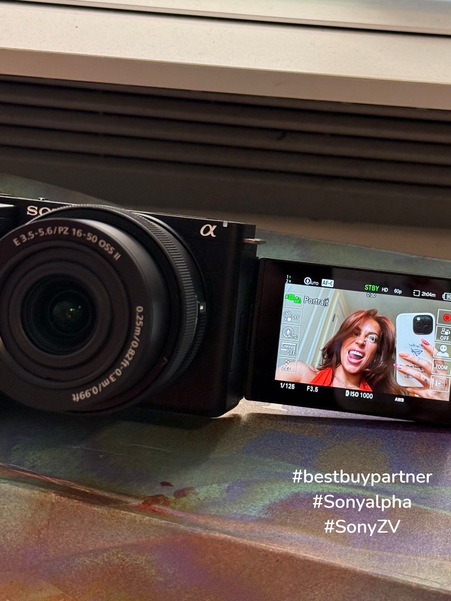 #bestbuypartner made my dreams come true!! get one now @bestbuy and start creating #sonyalpha #sonyZV

additional benefits: 
-creatives can look straight to the camera 
- real time tracking to track you or the subject to keep subject in focus with EYE AF
- vertical shooting with vertical UI to easily shoot for common platforms such as tiktok or IG stories
- product showcase mode- the camera quickly focuses the object you put in front of it and back to your face once you move the object away
-background defocus button (one touch button to make your background defocused)
-live-streaming and simple sharing 