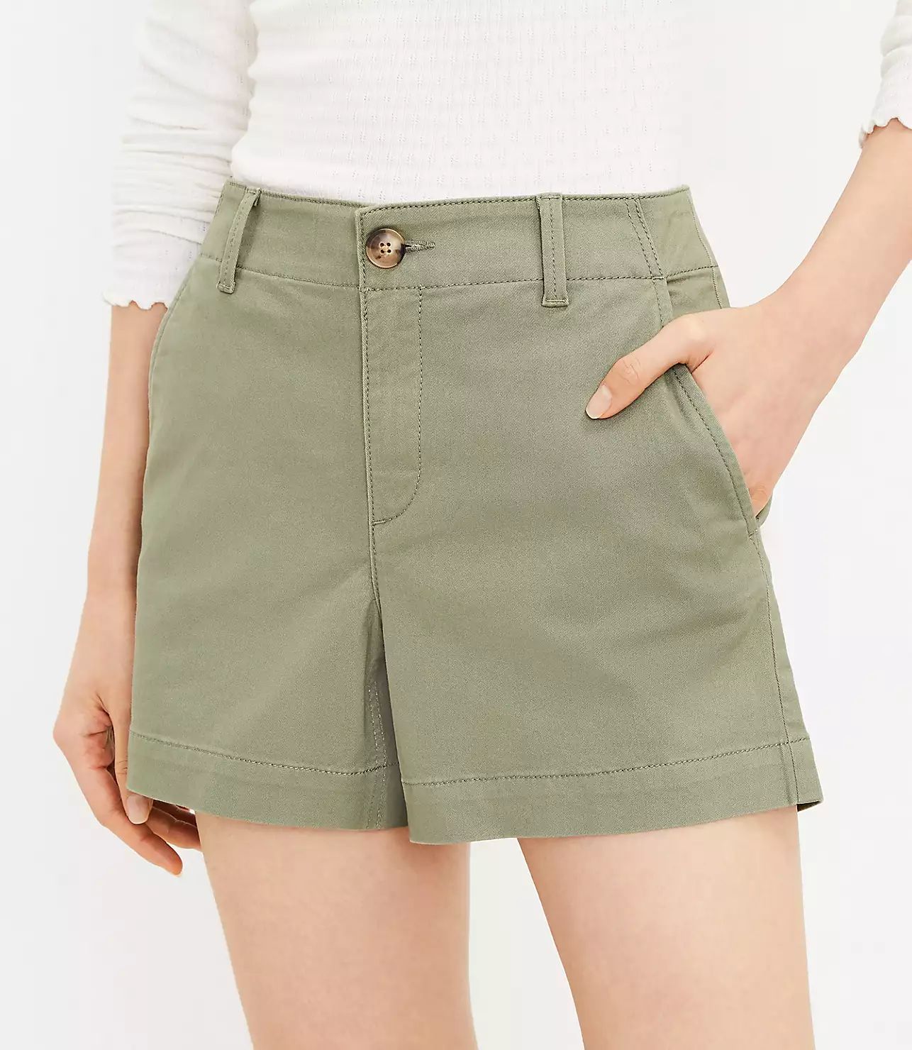 Monroe Chino Shorts | LOFT