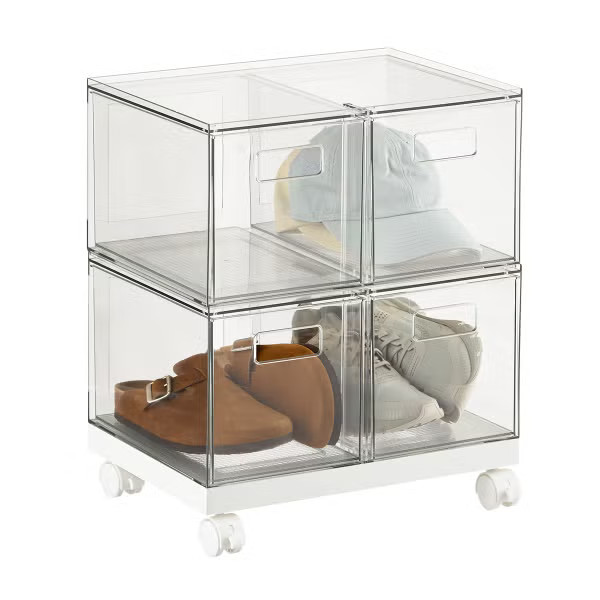 Everything Organizer Double Drawers with Wheels | The Container Store