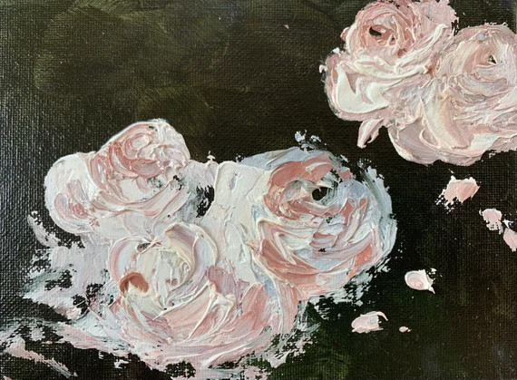 Abstract Roses Oil Painting | Etsy (US)