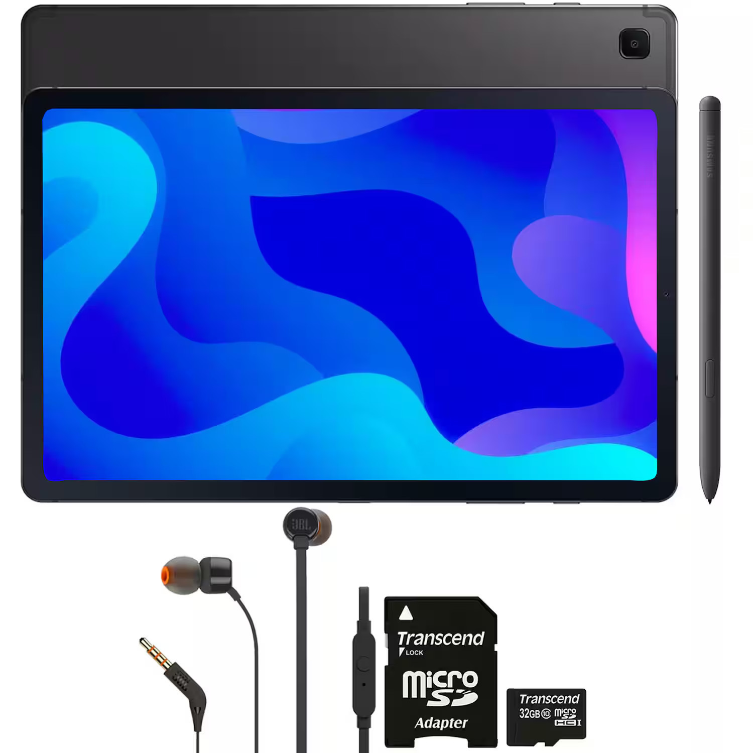 Samsung - Galaxy Tab S6 Lite 10.4"" Tablet with 32GB MicroSD and In-Ear Headphones - Black | Best Buy U.S.