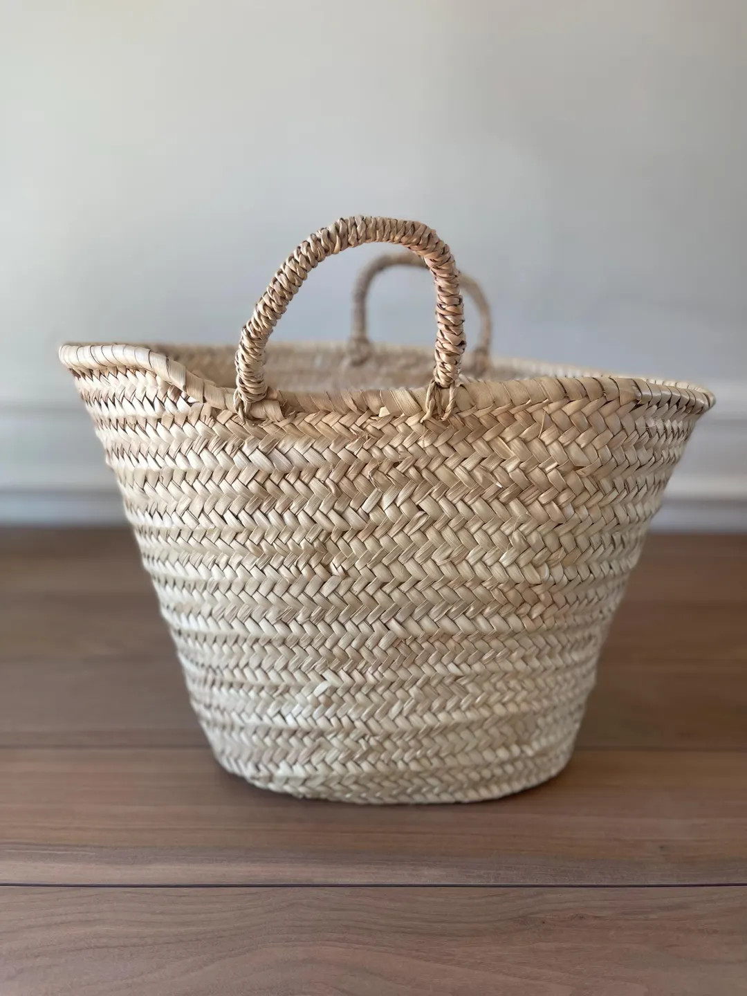 Portuguese Woven Market Basket | Handwoven Palm | Beach, Market & Home Storage | Two Sizes - Etsy | Etsy (US)