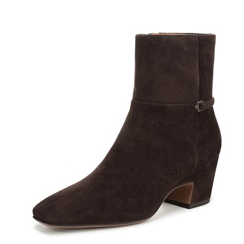 Franco Sarto Women's Saydie Ankle Boot Hickory Brown Suede 7.5 M | Amazon (US)