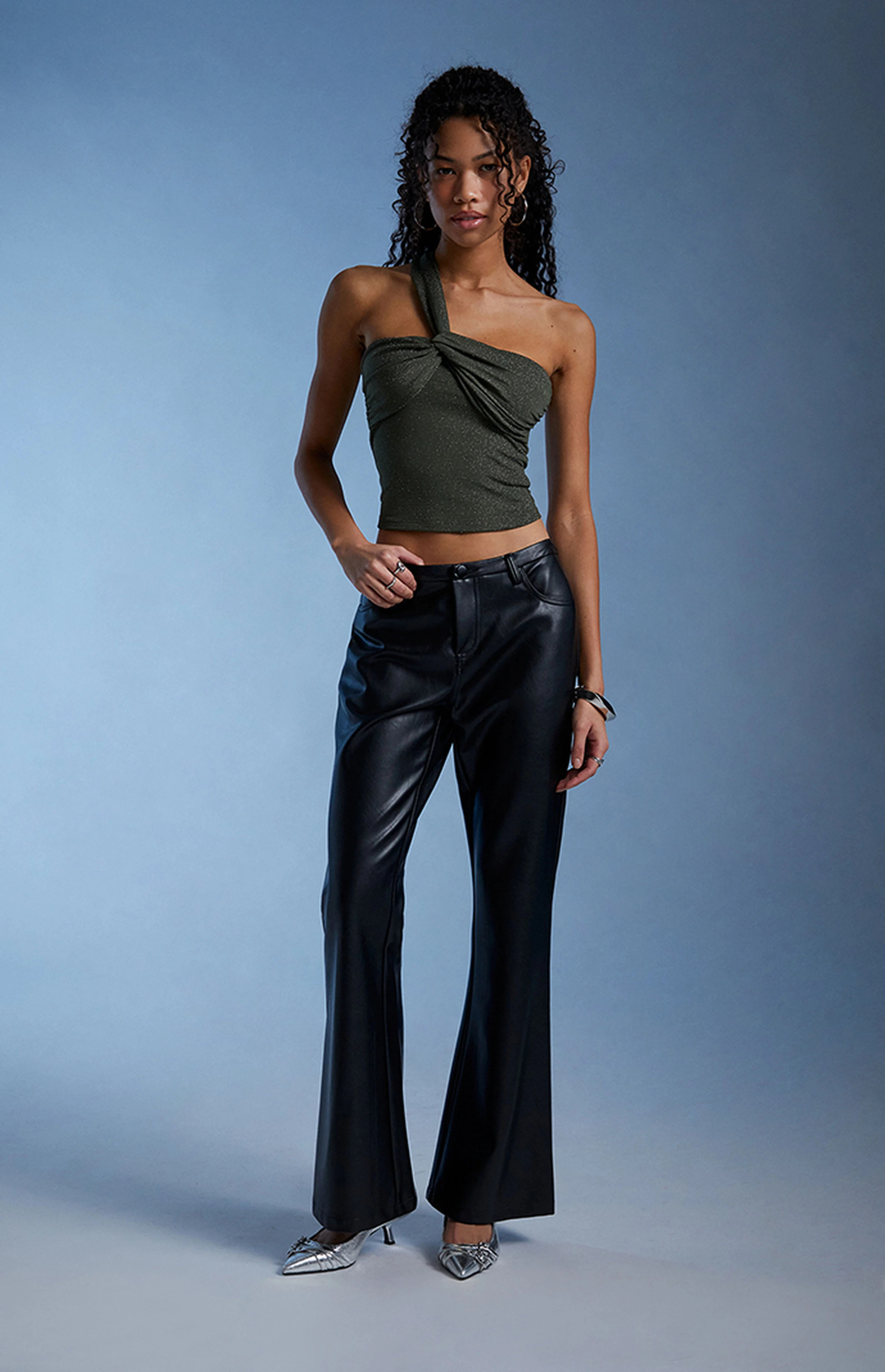 Third Charm Alisha Sparkle Asymmetrical Tank Top | PacSun