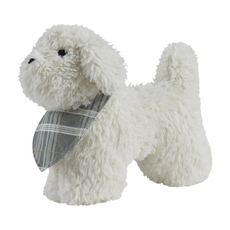 My Texas House 12" x 17" Bonnie Ivory Stuffed Faux Fur Toy Dog Decorative Pillow - Walmart.com | Walmart (US)