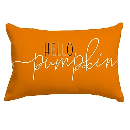 RABUSOFA Fall Pillow Covers 12x20 Inch Hello Pumpkin Fall Decor for Home | Amazon (US)