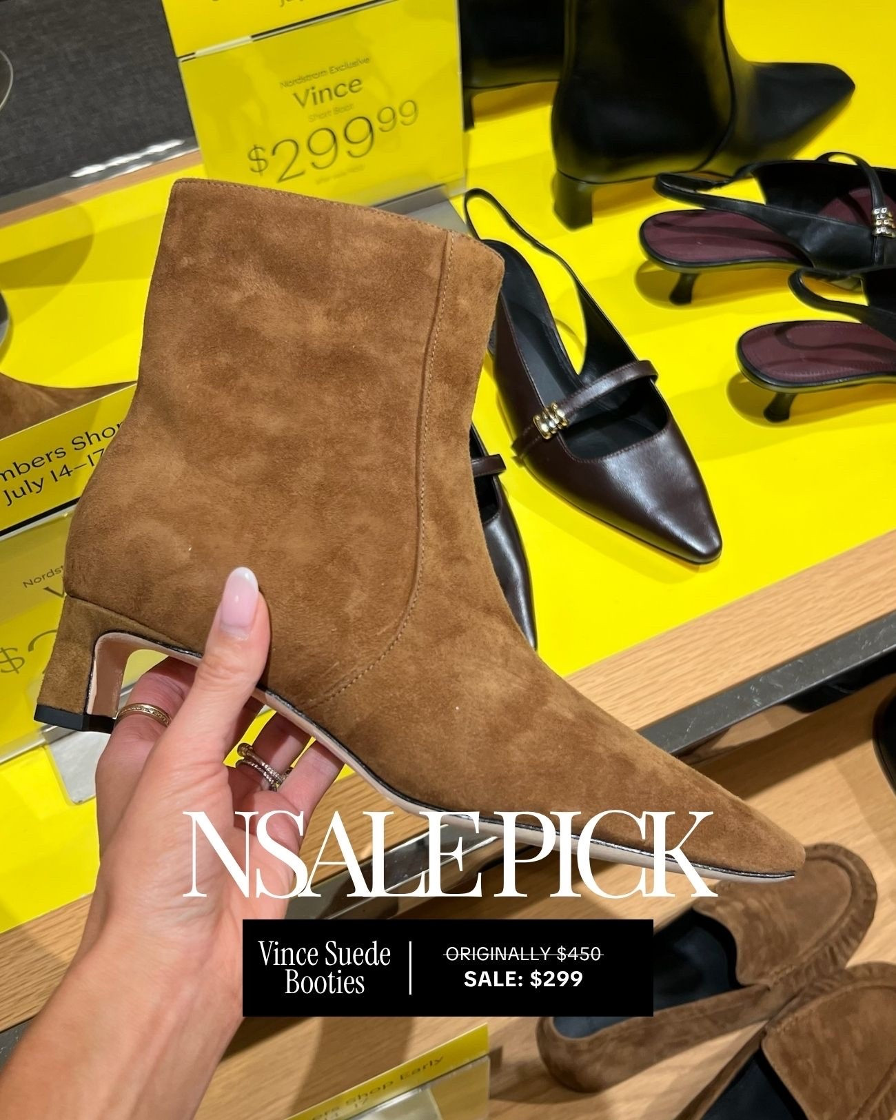 My favorite boots that I tried on at the NSALE today 
Vince suede booties 
@nordstrom #nsale

#LTKSaleAlert #LTKOver40 #LTKSeasonal
