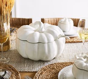 Pumpkin Stoneware Tureen | Pottery Barn (US)