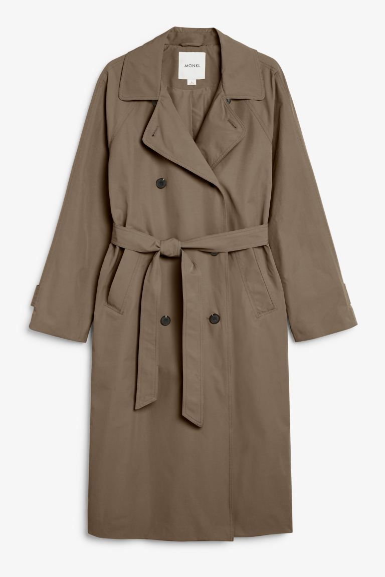 Double-breasted mid length trench coat | H&M (UK, MY, IN, SG, PH, TW, HK)