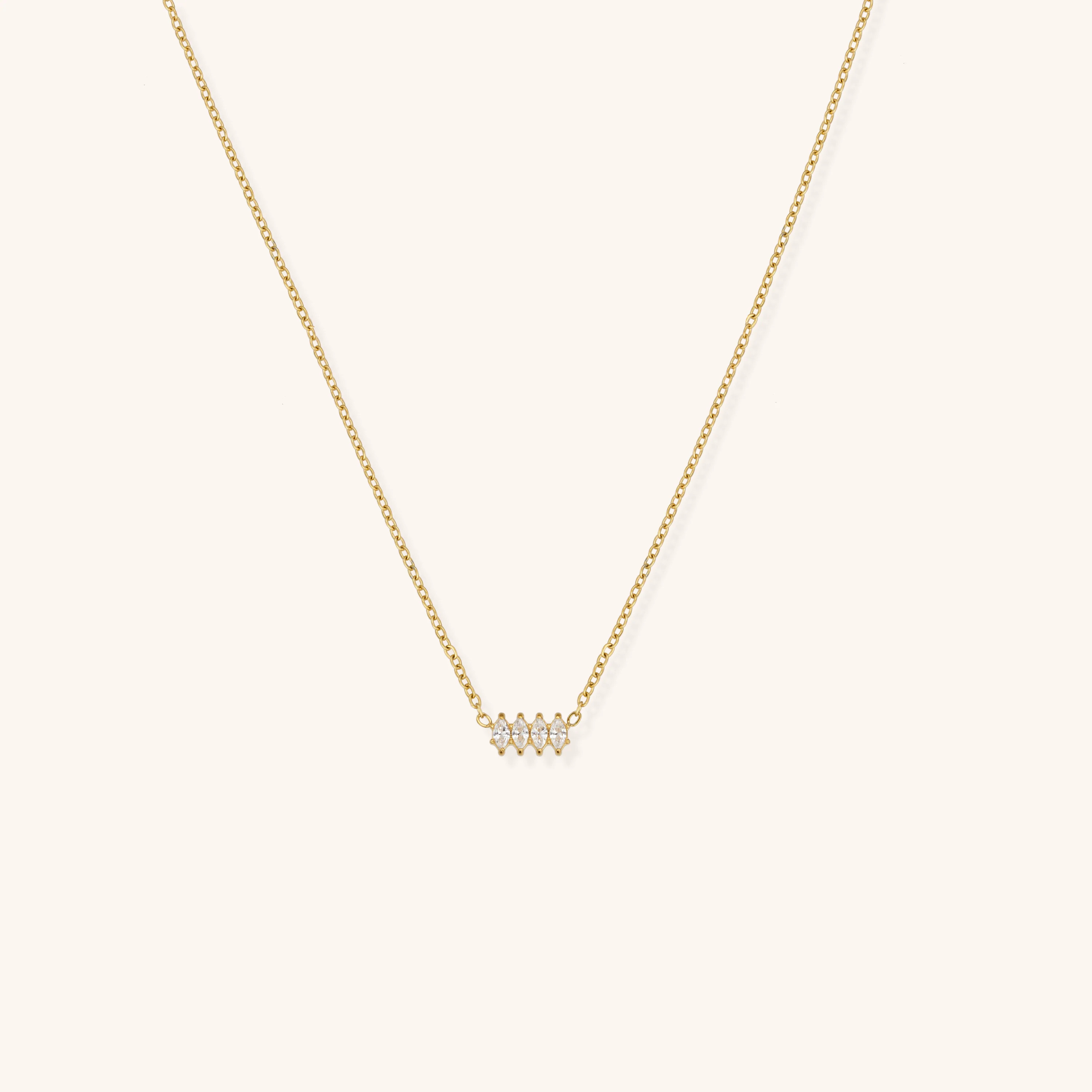 Alyssa Crystal Stack Necklace | Victoria Emerson