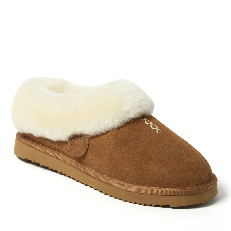 Fireside by Dearfoams Women's Adelaide Genuine Shearling Clog Slipper | Walmart (US)