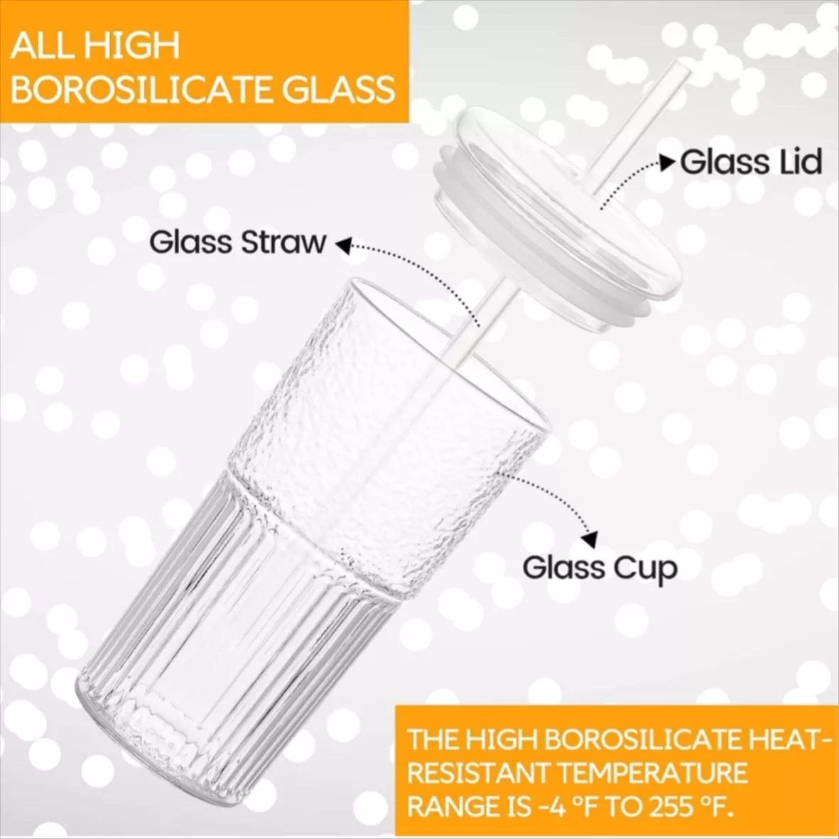 QWEZXO Glass Cups With Lids and … curated on LTK