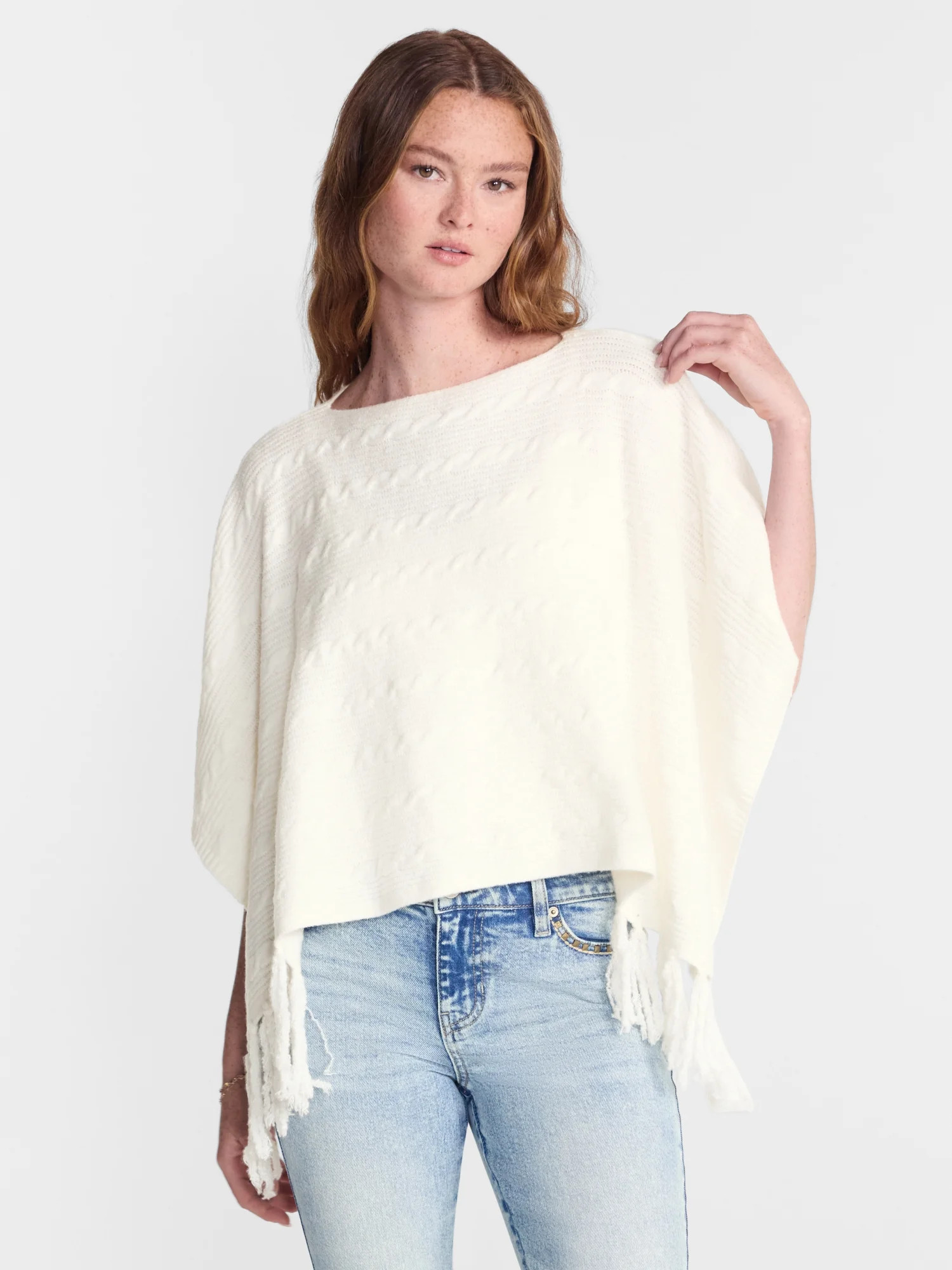 No Boundaries Sweater Poncho, Midweight, Women’s XS-XXL | Walmart (US)