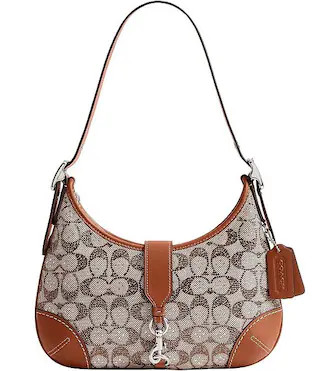 The Coach Originals Hamptons 2005 Crystal Signature Jacquard Contrast Trim Hobo Shoulder Bag | Dillard's
