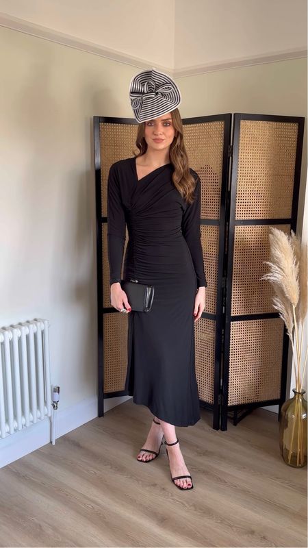 Karen Millen Occasion-wear Dresses

Wearing…

An XS in the Karen Millen Jersey Crepe Ruched Long Sleeve Maxi Dress - black
True to size
I’m 5 ft 6 for an idea of the length 

Karen Millen Asymmetric Spiral Trim Fascinator

Black barely there heels

Black leather evening clutch bag 

& Other Stories silver and pearl earrings



Races outfit idea
Cheltenham Races outfit
Wedding guest outfit
Occasion-wear 
Black outfit 
Formal outfit 

#LTKGala #LTKSeasonal #LTKwedding