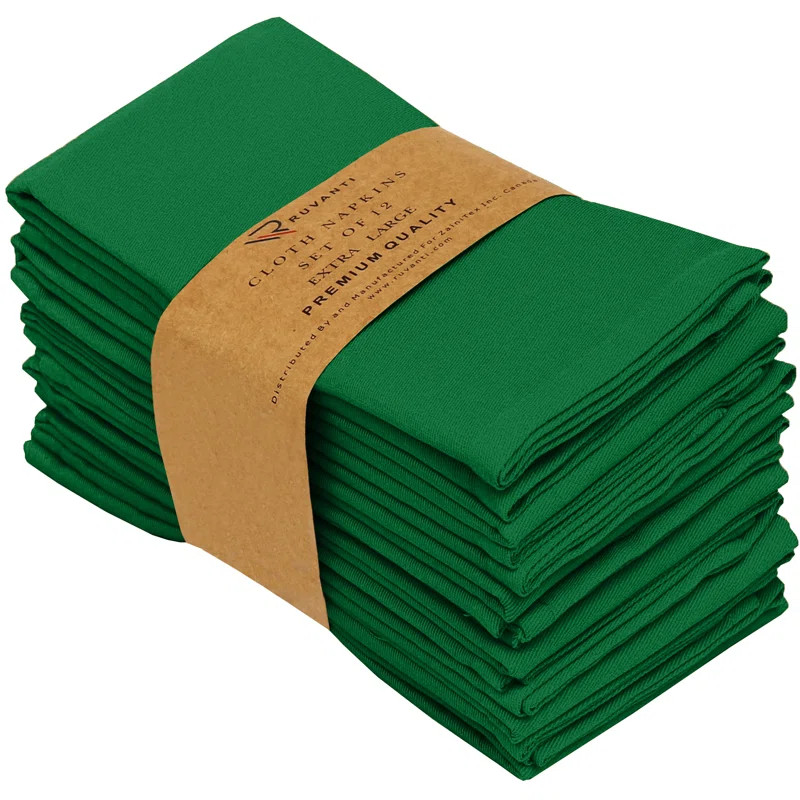 Poly Cotton Enrich Twill Cloth Napkins (Set of 12) | Wayfair North America