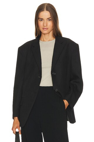 Theory Galena Boxy Oversized Jacket in Black from Revolve.com | Revolve Clothing (Global)