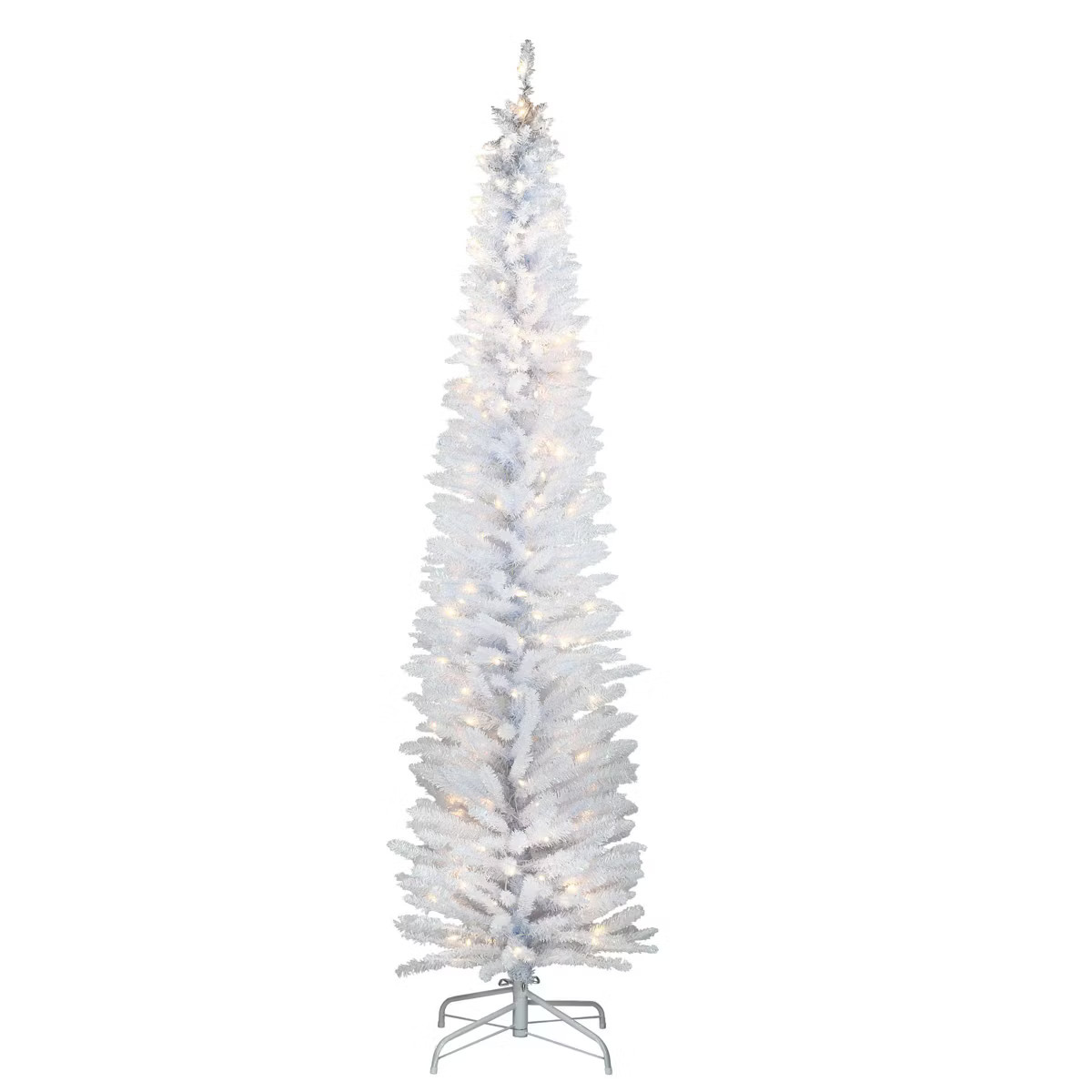 7ft National Christmas Tree Company Full Iridescent Tinsel Christmas Tree with Metal Stand & 210 ... | Target