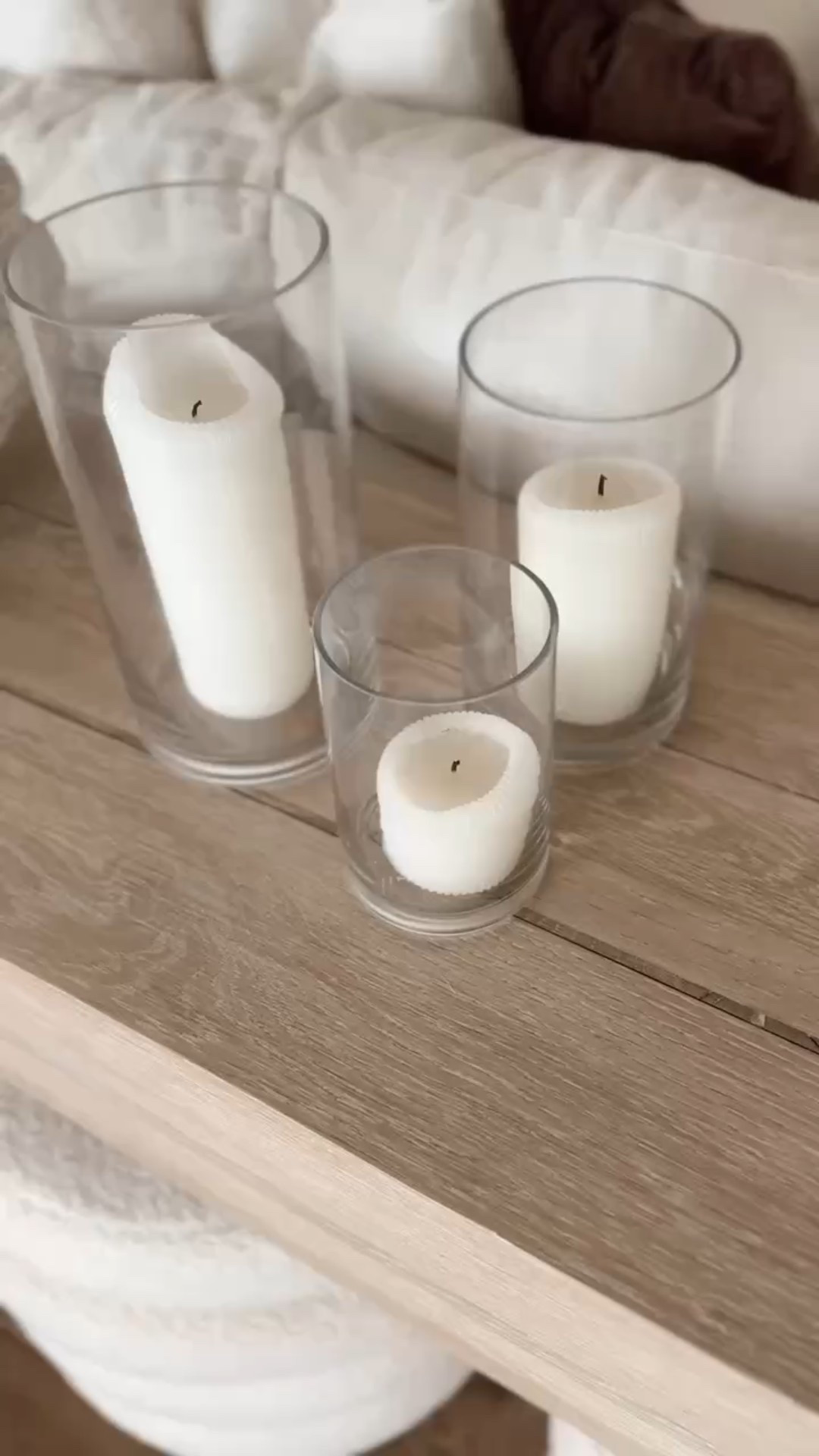 I love these clear hurricane candle holders from Target! They instantly elevate any space and these rubbed candles form target are so pretty✨
StylinByAylin, Aylin 

#LTKHome #LTKStyleTip #LTKSeasonal