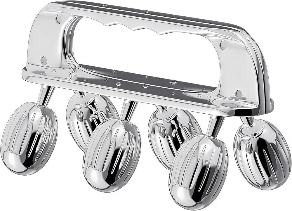 Yeamon Stainless Steel Handheld Muscle Roller, Deep Tissue Body Massager with 3 V-Shaped Roller S... | Amazon (US)