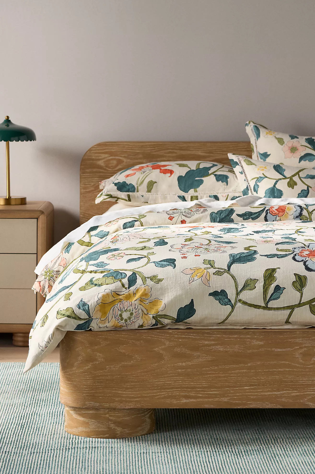 The Printed Cotton-Slub Duvet | Anthropologie (US)