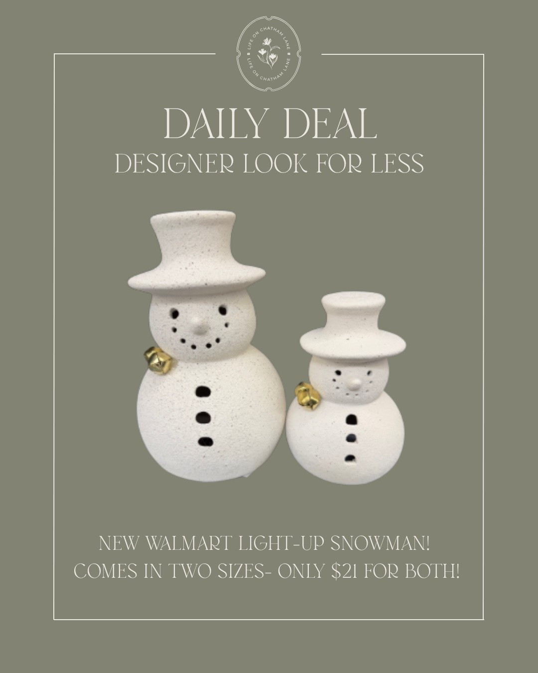 New at Walmart! ☃️ These light-up snowmen are such a good designer dupe for a much more expensive option—and they’re only $21 for the set of two! 🤍 They come in both small and medium sizes. These are so cute and won’t last long!

#LTKHome #LTKSeasonal