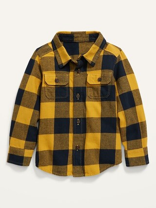 Plaid Flannel Pocket Shirt for Toddler Boys | Old Navy (CA)