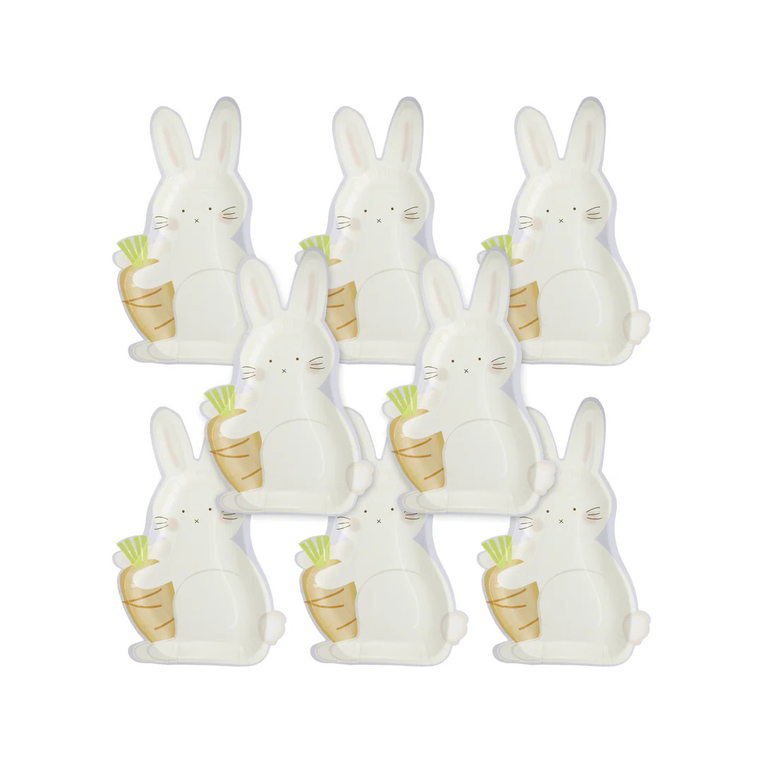 Bunny with Carrot Shaped Paper Plate | My Mind's Eye