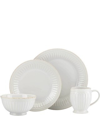 French Perle Groove 4-Piece Place Setting | Dillard's