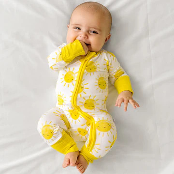 Sunshine Bamboo Viscose Zippy | Little Sleepies