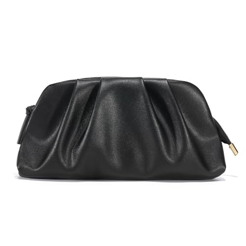 SWEETV CHUNLI Dressy Vegan Leather Clutch Purse for Women Formal, Soft Pleated PU Evening Clutch ... | Amazon (US)