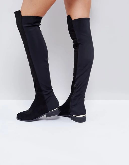 ASOS KNIGHT Stretch Over The Knee Boots | ASOS UK