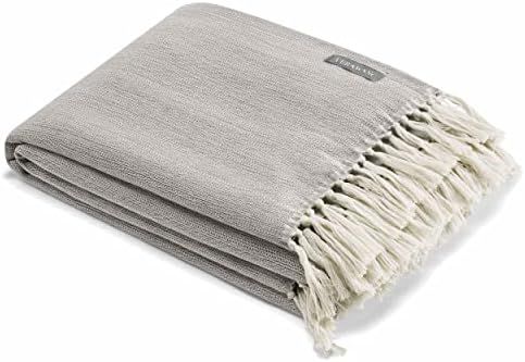 Vera Wang - Throw Blanket, Luxury Cotton Bedding, Lightweight Home Decor for All Seasons (Twill F... | Amazon (US)
