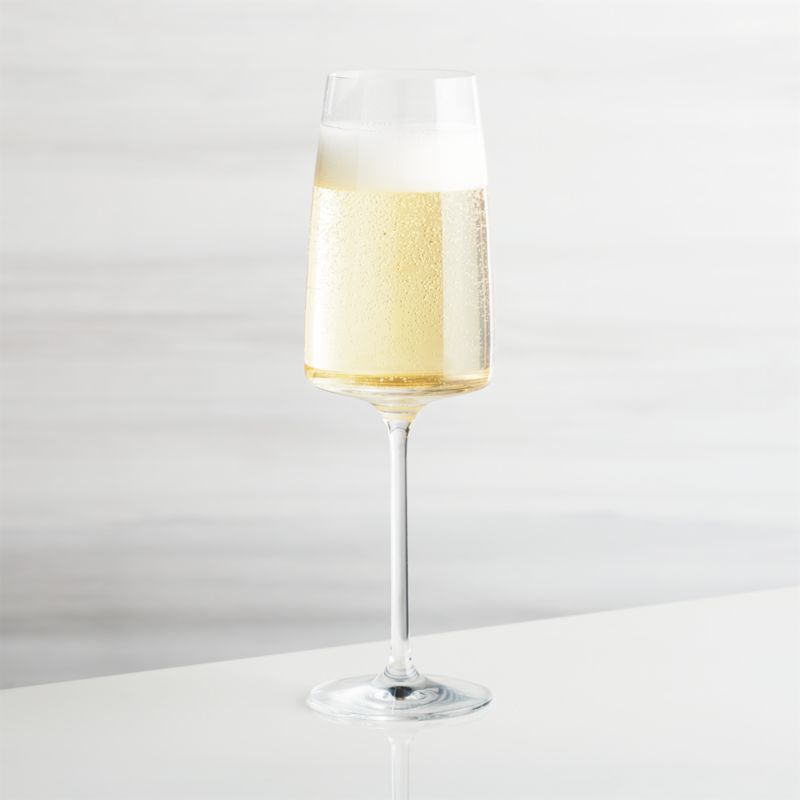 Level Square Champagne Glass Flute + Reviews | Crate & Barrel | Crate & Barrel
