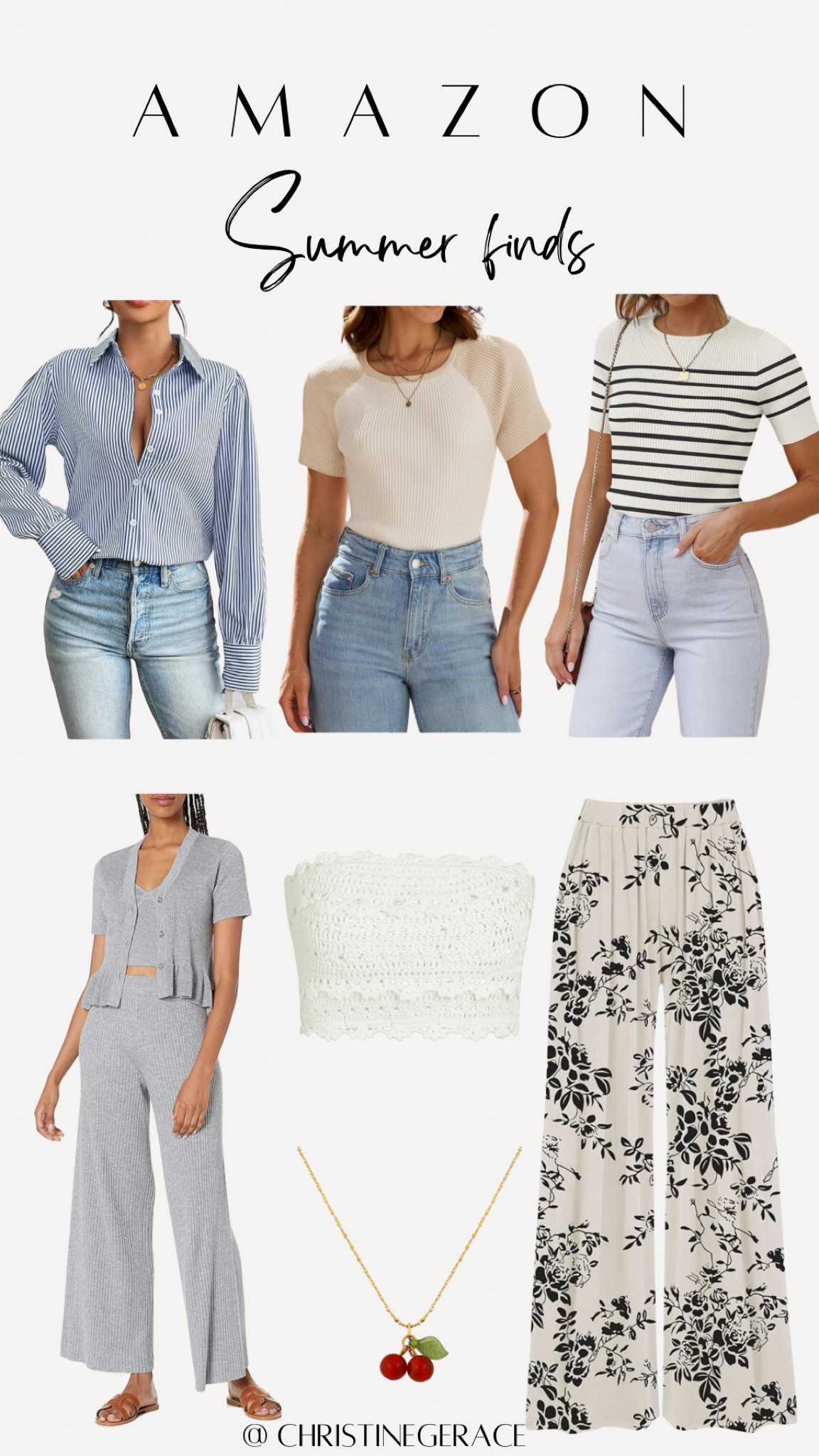 Amazon Summer Fashion finds !  

Women’s tops, tube top, pants, three-piece pajama set

Shop below & follow 🤍🤍
#christinegerace 

#LTKFindsUnder100 #LTKStyleTip #LTKFindsUnder50