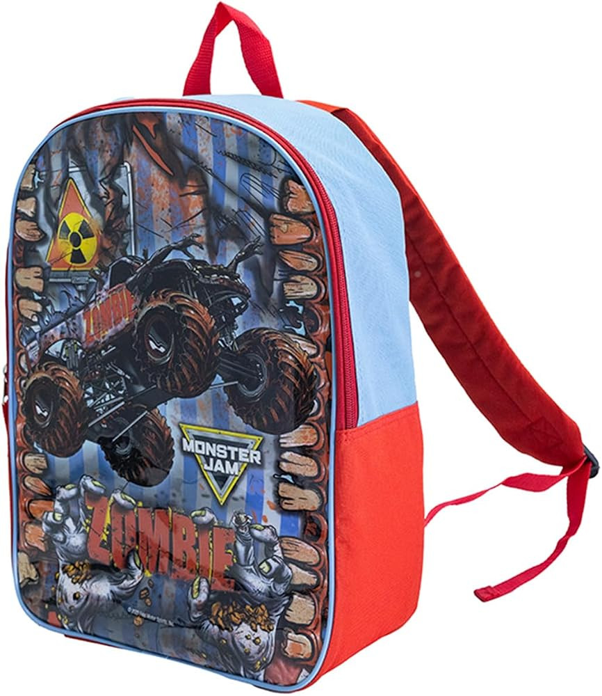 Fast Forward Monster Jam Backpack - Zombie Monster Truck Backpack for Boys | Amazon (US)