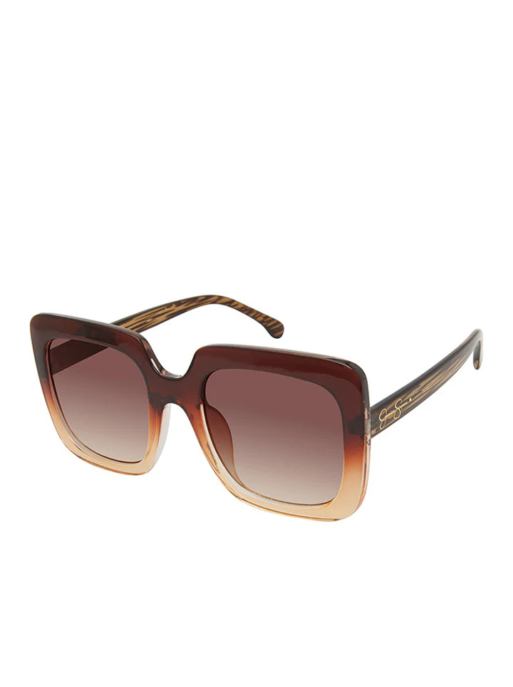 Fashionable Square Sunglasses in Brown Fade | Jessica Simpson E Commerce