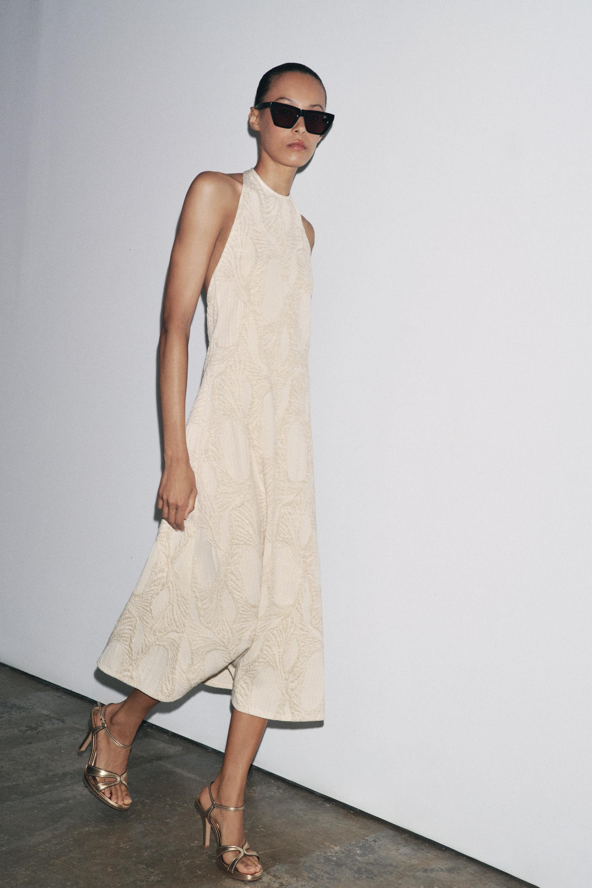 HALTER JACQUARD DRESS | Zara US
