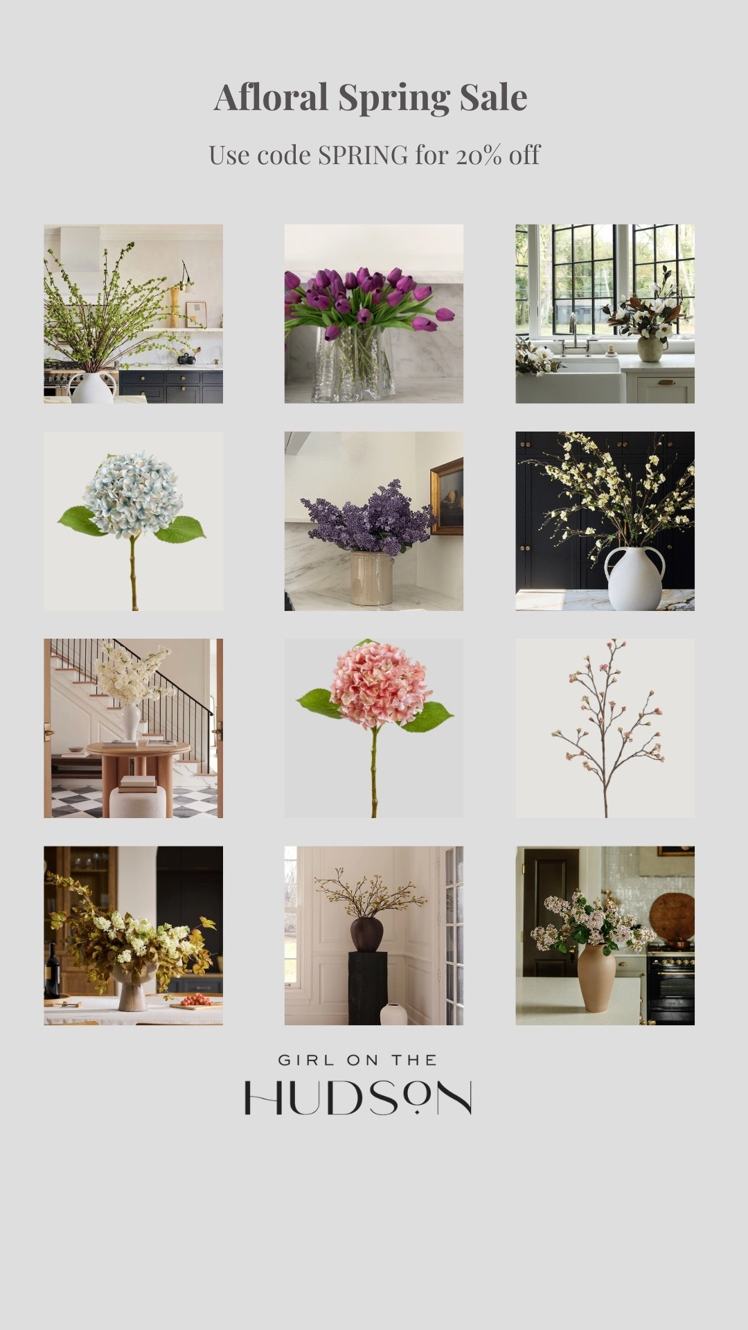 Afloral spring sale! Use code SPRING for 20% off my favorite hydrangea, magnolia, tulips and more today only!!! 

#LTKSeasonal #LTKHome #LTKSaleAlert