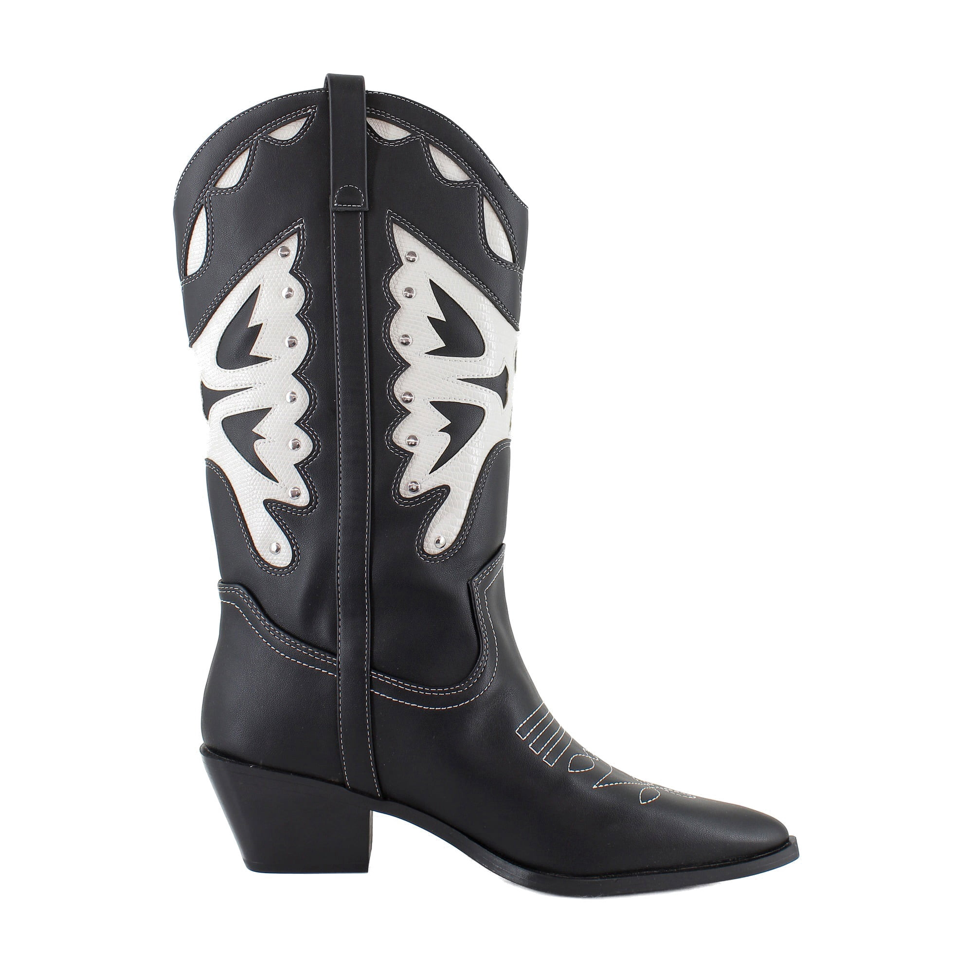 Madden Girl Saloonn Women's Boots Black Off White Size 8 M | Walmart (US)