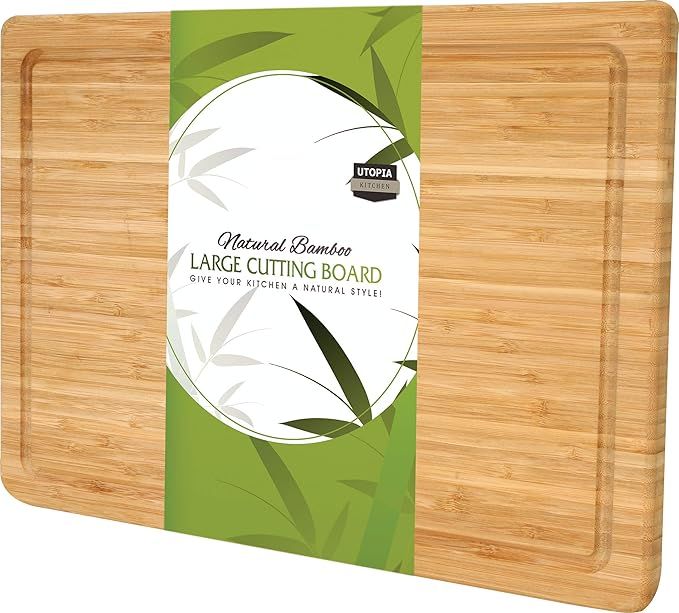 Extra Large Bamboo Cutting Board (17 by 12 inch) - Utopia Kitchen | Amazon (US)
