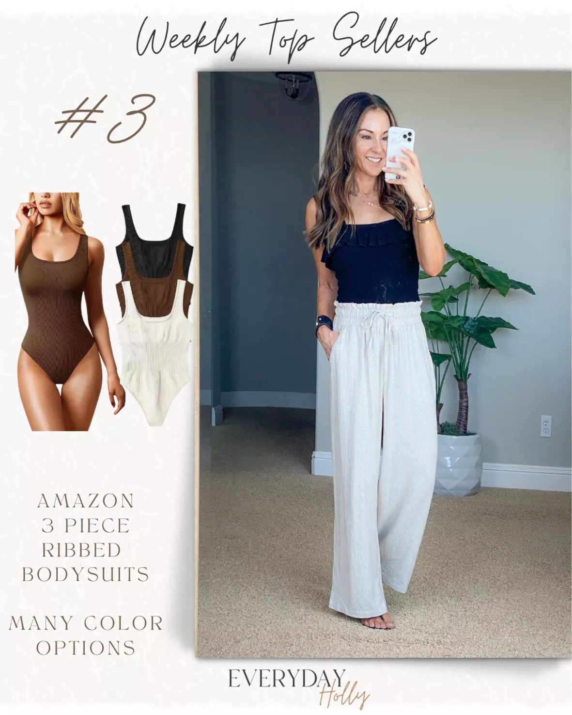 OQQ Women's 3 Piece Bodysuits … curated on LTK
