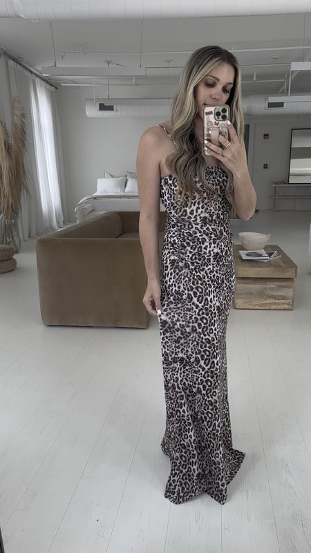 Under $100 leopard maxi dress. Nordstrom finds. Spring date night dress. 

#LTKfindsunder100