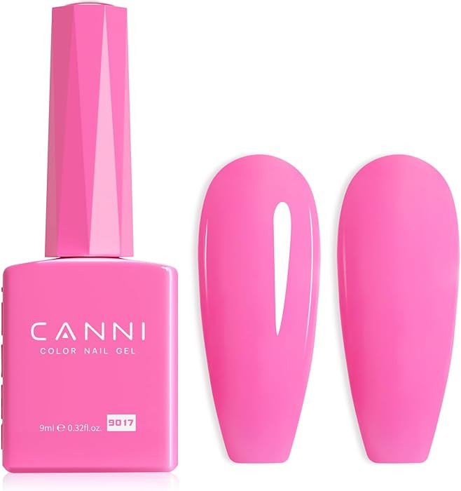 CANNI Pink Gel Nail Polish, 1Pcs Bright Pink Gel Polish Color High Gloss Soak Off U V Nail Manicu... | Amazon (US)