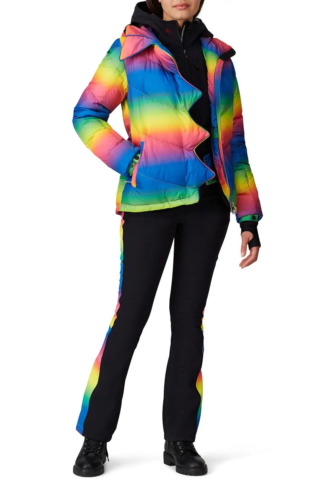 Perfect Moment Rainbow Chevron Super Day Jacket | Rent The Runway