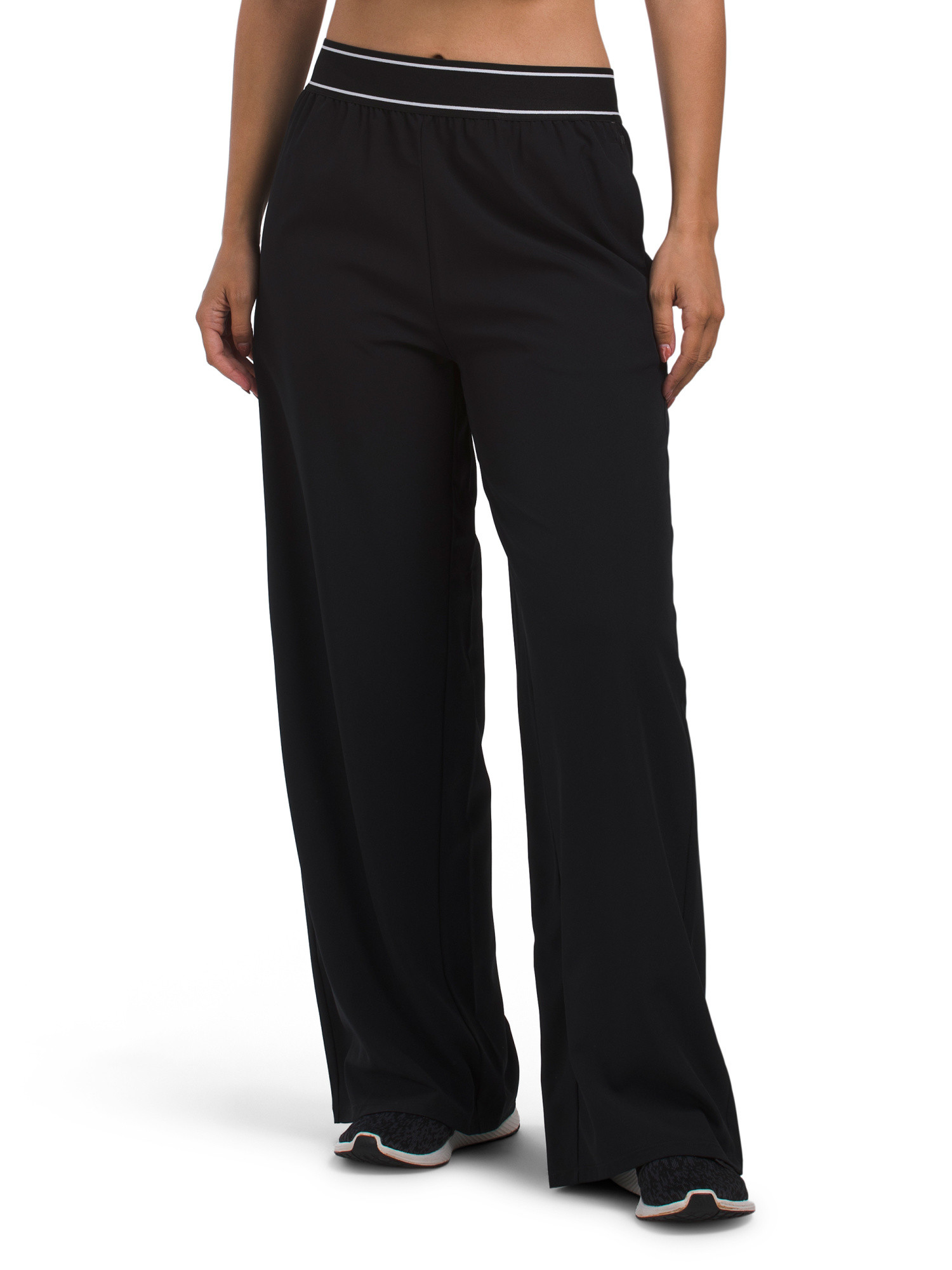 Woven Pants With Jacquard Waistband | TJ Maxx