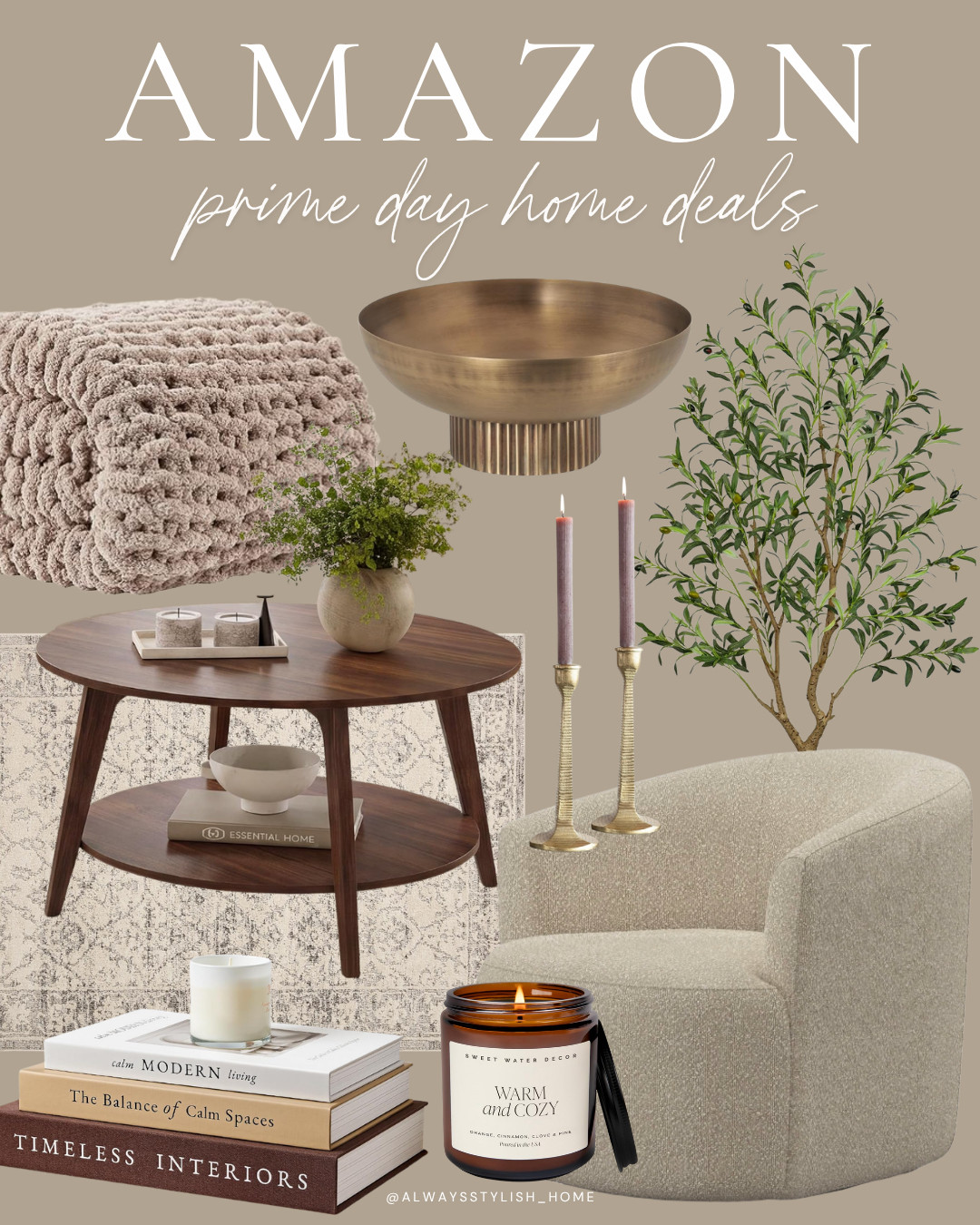🏡✨ Amazon Prime Day home decor deals are here! I rounded up some of the best Amazon home finds on sale, including neutral decor, cozy home accents, kitchen finds, lighting, storage, furniture, and designer-inspired pieces for less.

These Prime Day home deals are perfect for giving your space an affordable refresh — think warm neutrals, cozy textures, elevated basics, and stylish Amazon finds that look way more expensive than they are. 🤎

Shop these Amazon Prime Day home decor finds while they’re marked down — the best deals can go fast!

#AmazonPrimeDay #PrimeDayDeals #AmazonHome #AmazonHomeFinds #AmazonHomeDecor #HomeDecorDeals #NeutralHomeDecor #AffordableHomeDecor #DesignerInspiredDecor #CozyHome #AmazonDeals #HomeDecorFinds 

 #LTKSeasonal #LTKHome #LTKSaleAlert
