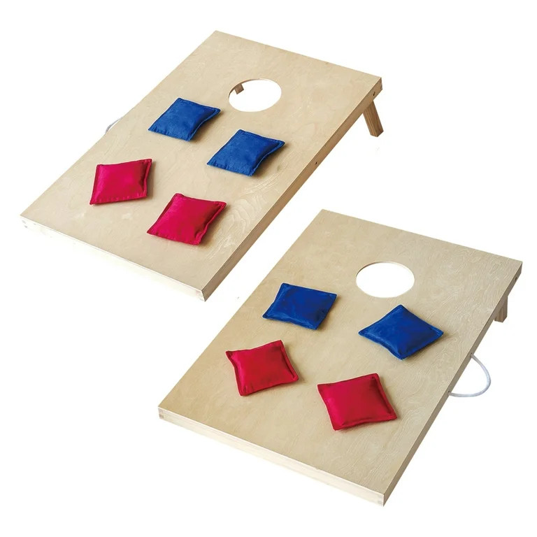 Cornhole Wooden, Stick & Slide, 10 Pieces, 2 Boards, 8 Bean Bags, Family Games, Ages 3+ by MinnAR... | Walmart (US)